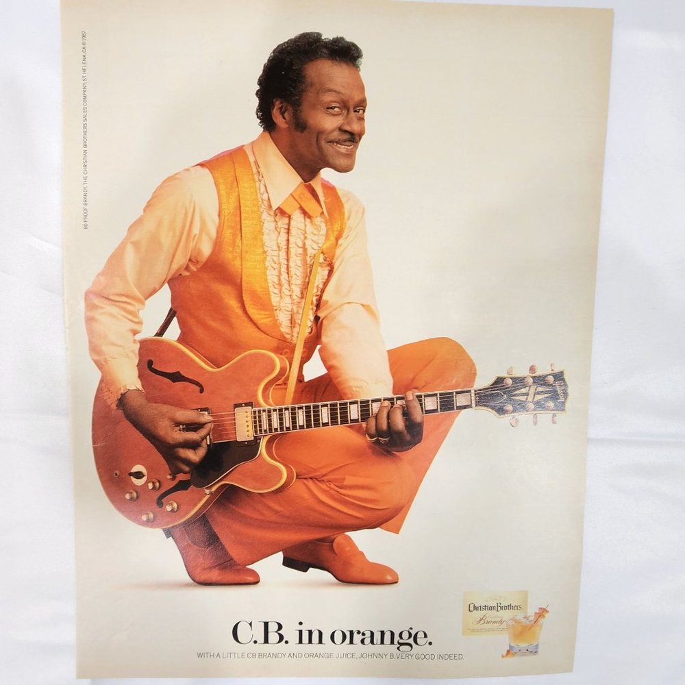 Vintage advertising print ad 1987 magazine Chuck Berry